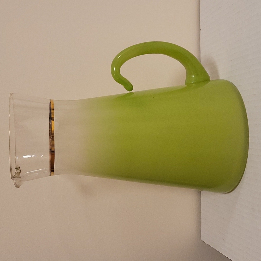 Gorgeous Green Frosted Pitcher
